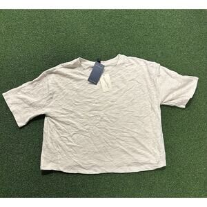 Universal Thread Women's Boxy Pullover Short Sleeve Top - Size M Tan